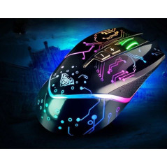 Chuột - Mouse USB LED Black MS9010 AULA