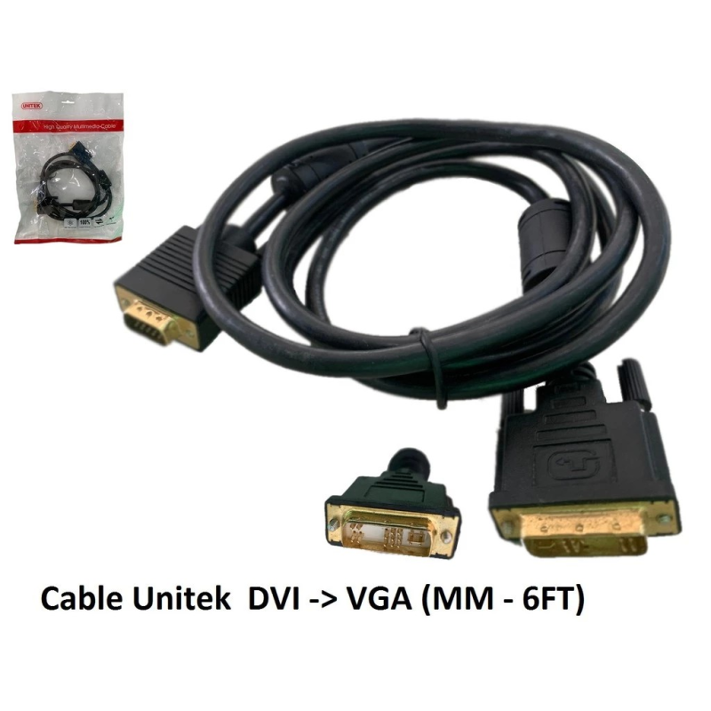Cáp DVI-VGA MM-6FT UNITEK (N)